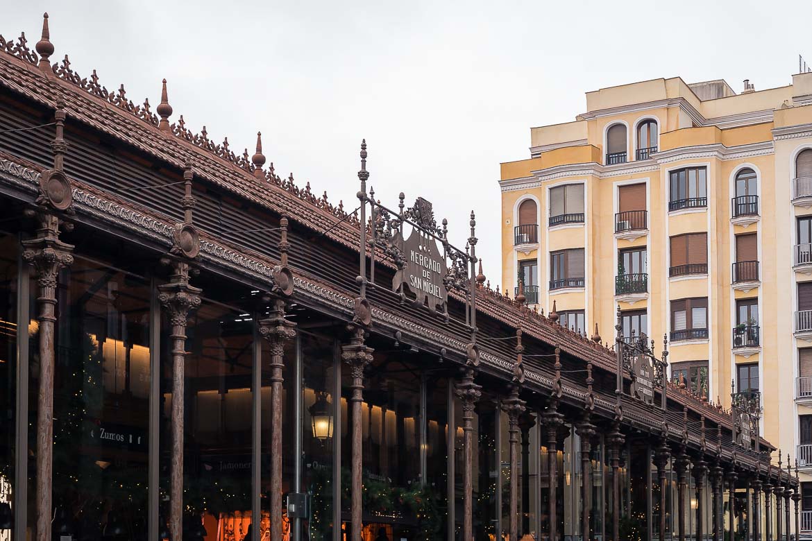 This image shows the exterior of Mercado San Miguel.