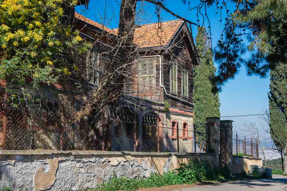 A mansion on Buyukada island. The mansion has a stone ground floor and a wooden upper floor with tiled rood.
