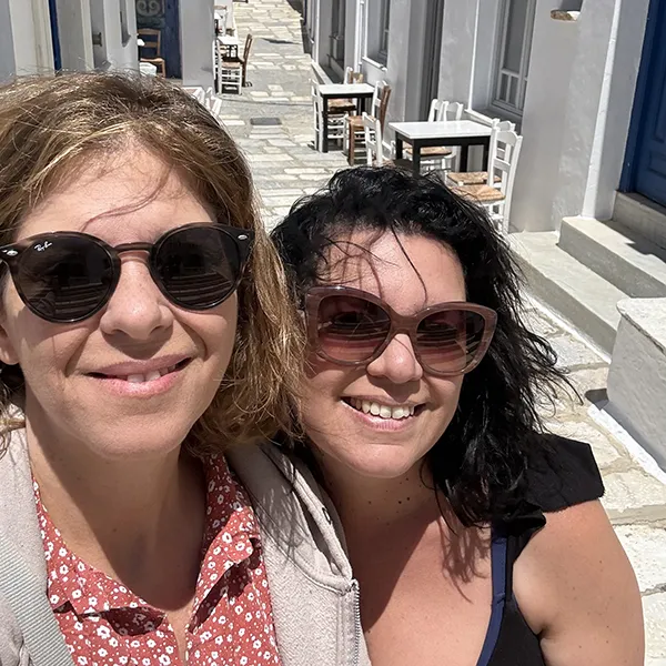 Katerina and Maria on a Greek Island.