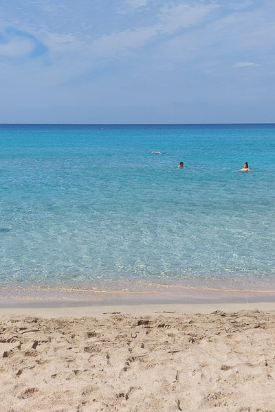 Turquoise waters and golden sands.
