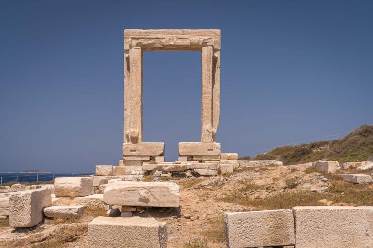 The standing entrance gate of Apollo Temple.