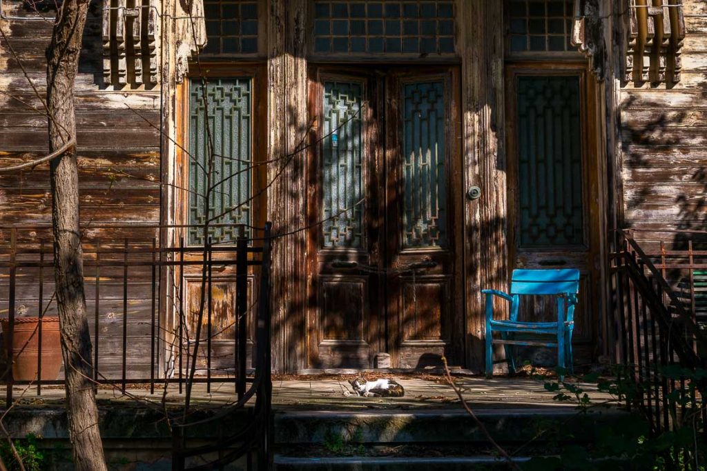 Princes Islands day trip from Istanbul: Tips & Itinerary A magnificent entrance to a seemingly abandoned wooden mansion on Buyukada Island. Princes Islands day trip from Istanbul.